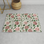 Wild Flower Rose Pattern Rug Gallery Image 1