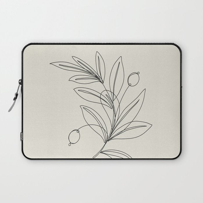 Line Olive Branch Laptop Sleeve Gallery Image 1