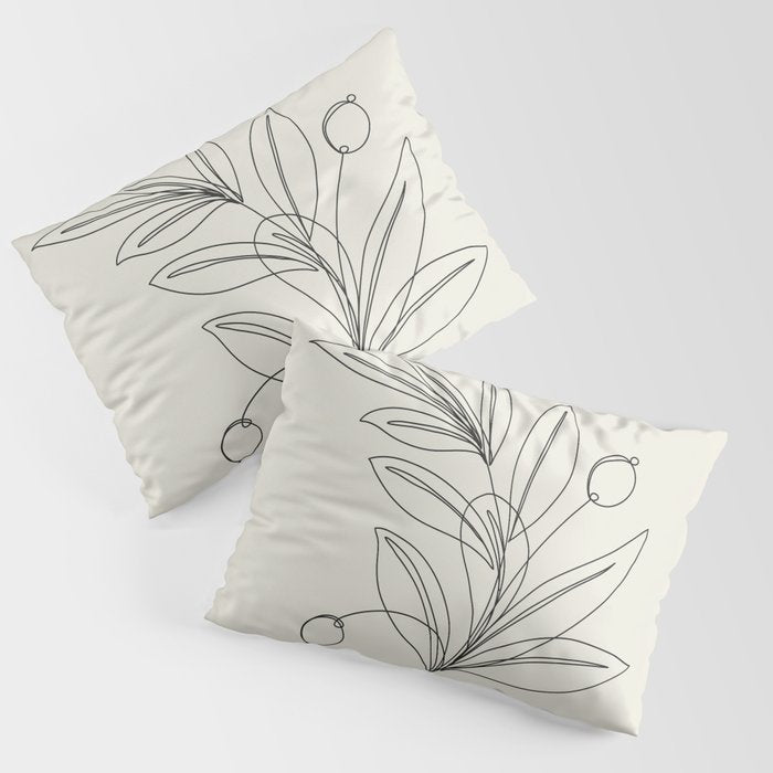 Line Olive Branch Pillow Sham Gallery Image 3