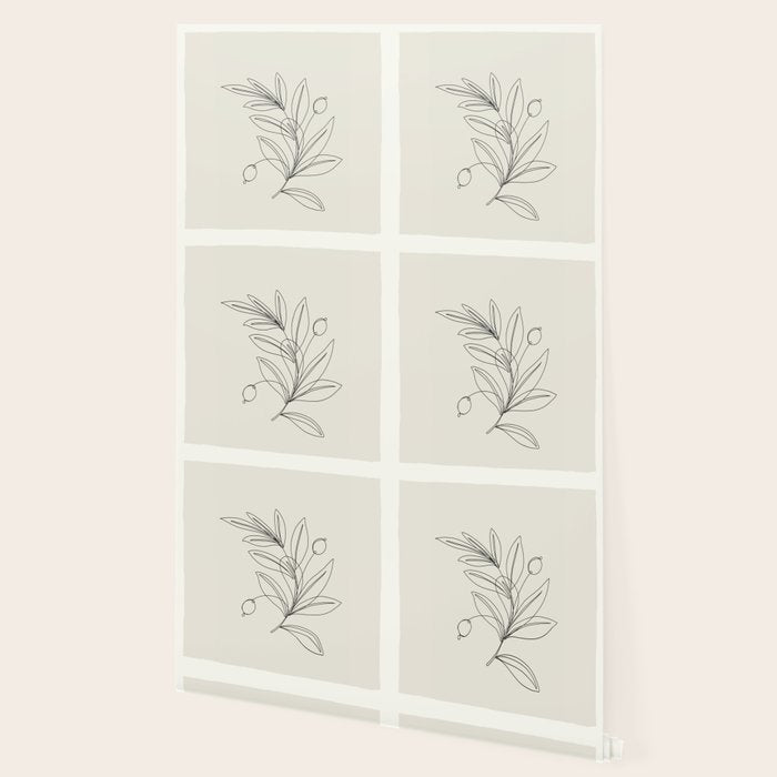 Line Olive Branch Wallpaper Gallery Image 2