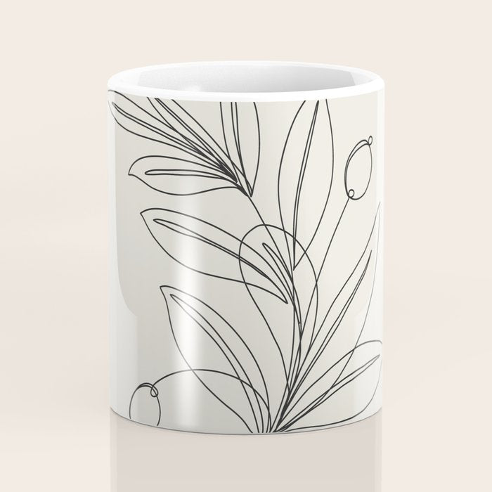 Line Olive Branch Coffee Mug Gallery Image 4