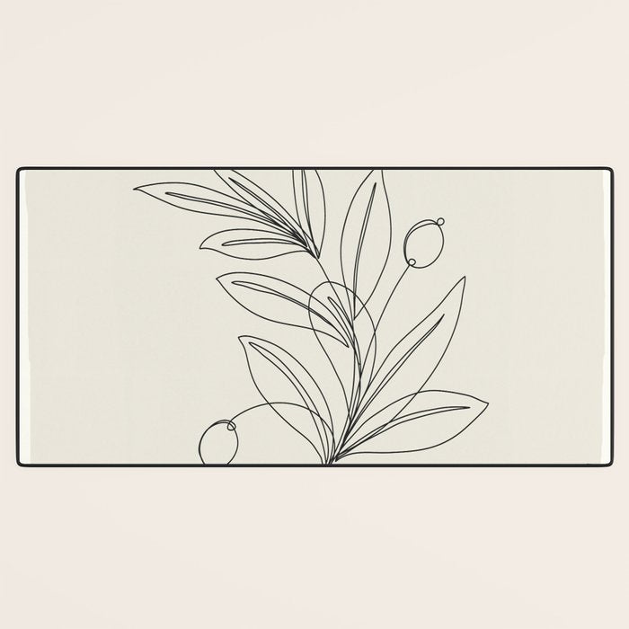 Line Olive Branch Desk Mat Gallery Image 3