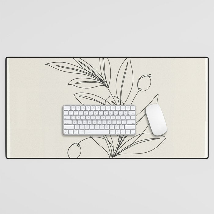 Line Olive Branch Desk Mat Gallery Image 1