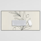 Line Olive Branch Desk Mat Gallery Image 1