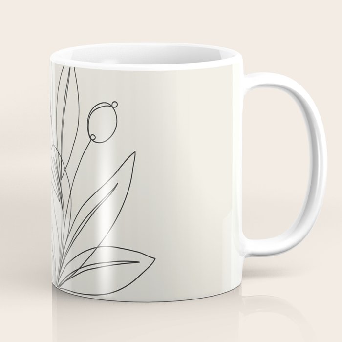 Line Olive Branch Coffee Mug Gallery Image 1