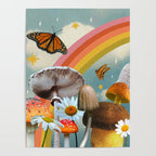 Vintage Mushroom Collage Poster Gallery Image 4
