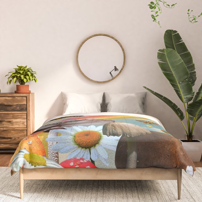 Vintage Mushroom Collage Comforter Gallery Image 3