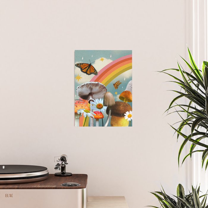 Vintage Mushroom Collage Poster Gallery Image 2