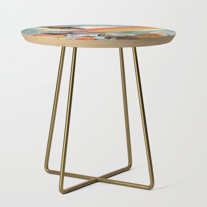 Vintage Mushroom Collage Side Table Gallery Image 1