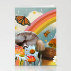 Vintage Mushroom Collage Stationery Card Gallery Image 2