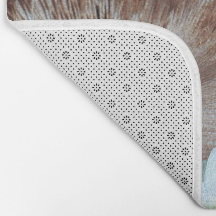 Vintage Mushroom Collage Bath Mat Gallery Image 2