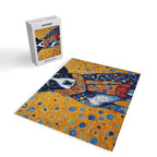 Gustav Klimt Style Dog with Red Scarf Jigsaw Puzzle Gallery Image 2