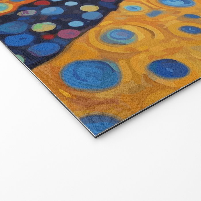 Gustav Klimt Style Dog with Red Scarf Welcome Mat Gallery Image 2