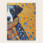 Gustav Klimt Style Dog with Red Scarf Notebook Gallery Image 4