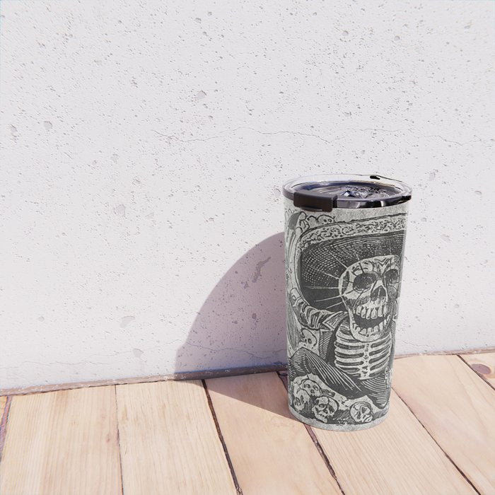 Calavera Oaxaqueña - Día de los Muertos - Mexican Day of the Dead by Jose Guadalupe Posada Travel Mug Gallery Image 4