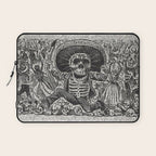 Calavera Oaxaqueña - Día de los Muertos - Mexican Day of the Dead by Jose Guadalupe Posada Laptop Sleeve Gallery Image 1