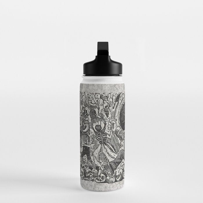 Calavera Oaxaqueña - Día de los Muertos - Mexican Day of the Dead by Jose Guadalupe Posada Water Bottle Gallery Image 3