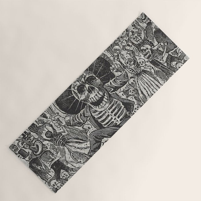 Calavera Oaxaqueña - Día de los Muertos - Mexican Day of the Dead by Jose Guadalupe Posada Yoga Mat Gallery Image 1