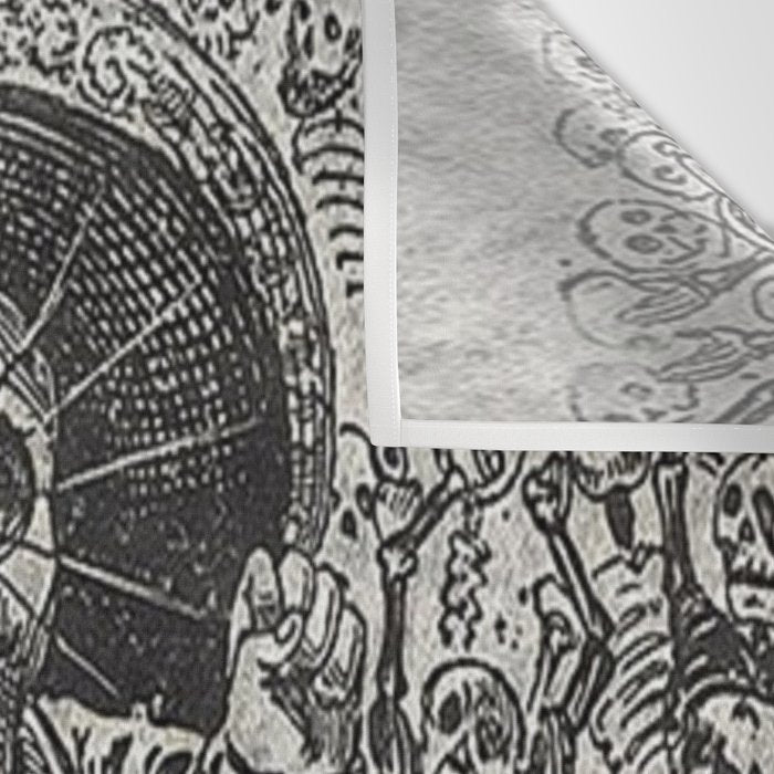 Calavera Oaxaqueña - Día de los Muertos - Mexican Day of the Dead by Jose Guadalupe Posada Wall Tapestry Gallery Image 3
