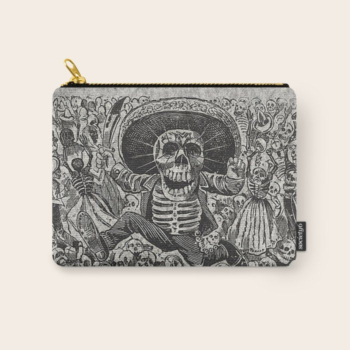 Calavera Oaxaqueña - Día de los Muertos - Mexican Day of the Dead by Jose Guadalupe Posada Carry All Pouch Gallery Image 1
