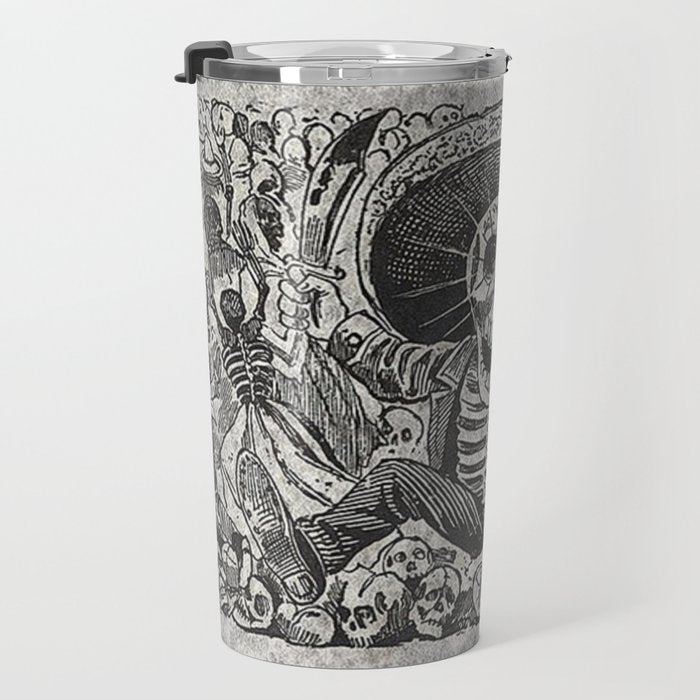 Calavera Oaxaqueña - Día de los Muertos - Mexican Day of the Dead by Jose Guadalupe Posada Travel Mug Gallery Image 3