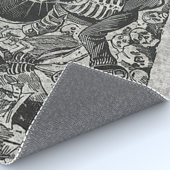 Calavera Oaxaqueña - Día de los Muertos - Mexican Day of the Dead by Jose Guadalupe Posada Rug Gallery Image 4