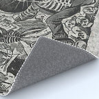 Calavera Oaxaqueña - Día de los Muertos - Mexican Day of the Dead by Jose Guadalupe Posada Rug Gallery Image 4