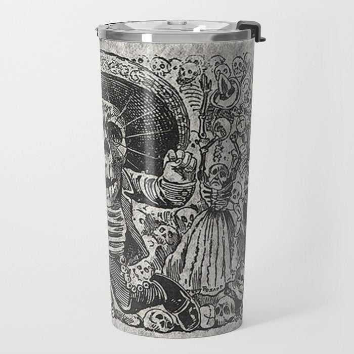Calavera Oaxaqueña - Día de los Muertos - Mexican Day of the Dead by Jose Guadalupe Posada Travel Mug Gallery Image 2