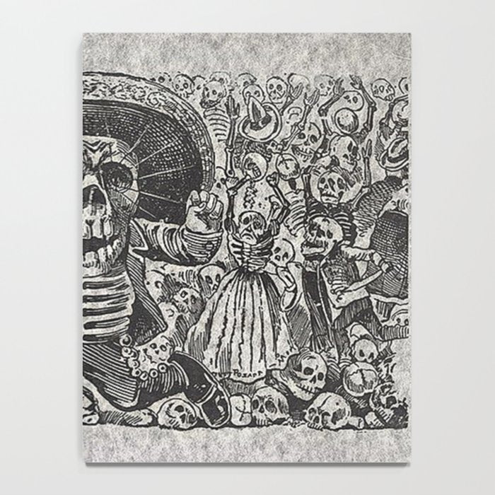 Calavera Oaxaqueña - Día de los Muertos - Mexican Day of the Dead by Jose Guadalupe Posada Notebook Gallery Image 4