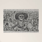 Calavera Oaxaqueña - Día de los Muertos - Mexican Day of the Dead by Jose Guadalupe Posada Welcome Mat Gallery Image 1