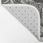 Calavera Oaxaqueña - Día de los Muertos - Mexican Day of the Dead by Jose Guadalupe Posada Bath Mat Gallery Image 2