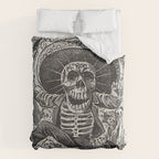 Calavera Oaxaqueña - Día de los Muertos - Mexican Day of the Dead by Jose Guadalupe Posada Duvet Cover Gallery Image 6