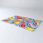 Tropical Fruit Pop, Colorful Eclectic Mango Dragon Fruits, Watermelon Eclectic Juicy Food Picnic  Rug Gallery Image 3