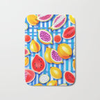 Tropical Fruit Pop, Colorful Eclectic Mango Dragon Fruits, Watermelon Eclectic Juicy Food Picnic  Bath Mat Gallery Image 1