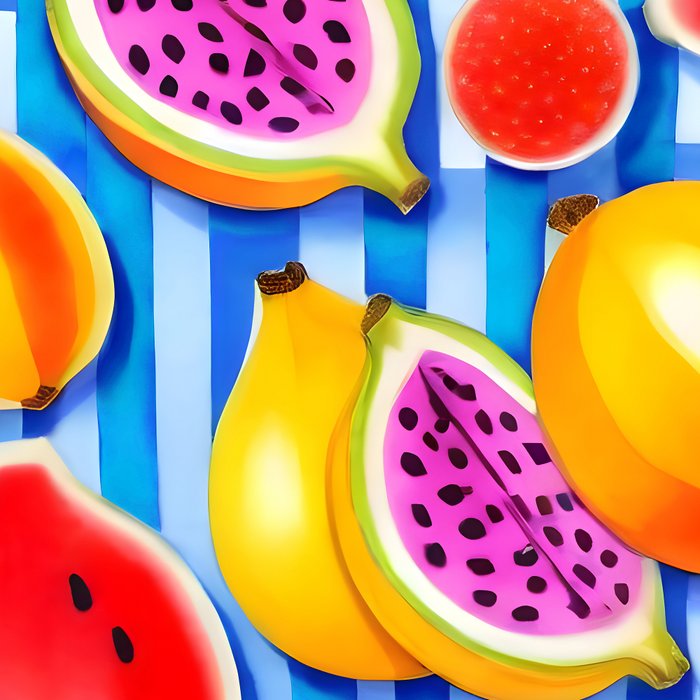 Tropical Fruit Pop, Colorful Eclectic Mango Dragon Fruits, Watermelon Eclectic Juicy Food Picnic  Coffee Mug Gallery Image 2