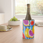 Tropical Fruit Pop, Colorful Eclectic Mango Dragon Fruits, Watermelon Eclectic Juicy Food Picnic  Wine Chiller Gallery Image 4