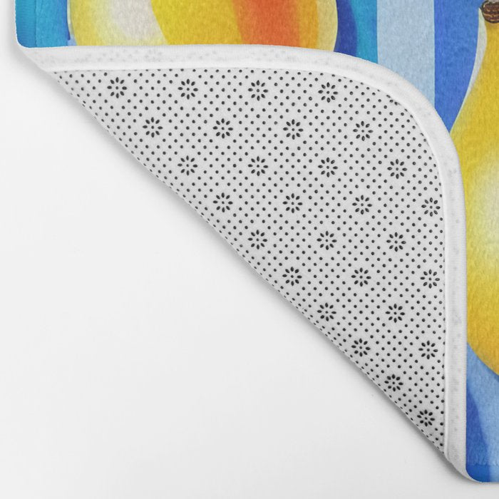 Tropical Fruit Pop, Colorful Eclectic Mango Dragon Fruits, Watermelon Eclectic Juicy Food Picnic  Bath Mat Gallery Image 2