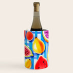 Tropical Fruit Pop, Colorful Eclectic Mango Dragon Fruits, Watermelon Eclectic Juicy Food Picnic  Wine Chiller Gallery Image 2