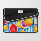 Tropical Fruit Pop, Colorful Eclectic Mango Dragon Fruits, Watermelon Eclectic Juicy Food Picnic  Laptop Sleeve Gallery Image 2