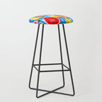 Tropical Fruit Pop, Colorful Eclectic Mango Dragon Fruits, Watermelon Eclectic Juicy Food Picnic  Stool Gallery Image 1