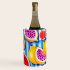 Tropical Fruit Pop, Colorful Eclectic Mango Dragon Fruits, Watermelon Eclectic Juicy Food Picnic  Wine Chiller Gallery Image 1