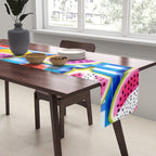 Tropical Fruit Pop, Colorful Eclectic Mango Dragon Fruits, Watermelon Eclectic Juicy Food Picnic  Table Runner Gallery Image 2