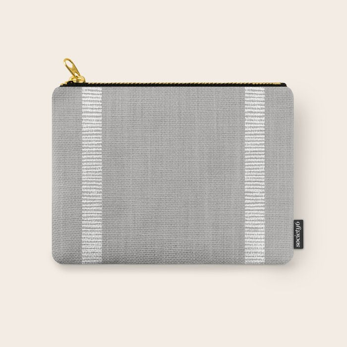 Modern Boho Serenity Stripes Soft Grey  Carry All Pouch Gallery Image 1