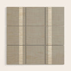 Modern Boho Serenity Stripes Soft Grey  Wood Wall Art Gallery Image 1