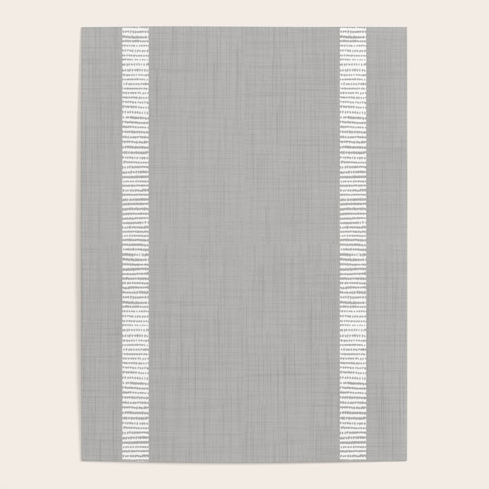 Modern Boho Serenity Stripes Soft Grey  Poster Gallery Image 1
