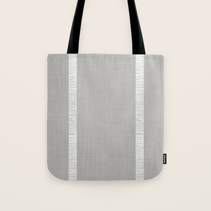 Modern Boho Serenity Stripes Soft Grey  Tote Bag Gallery Image 1