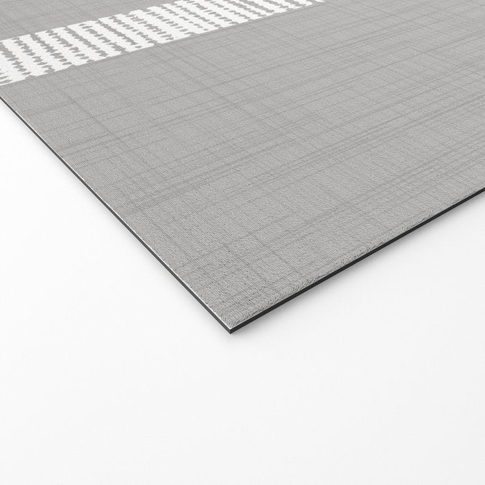 Modern Boho Serenity Stripes Soft Grey  Welcome Mat Gallery Image 2
