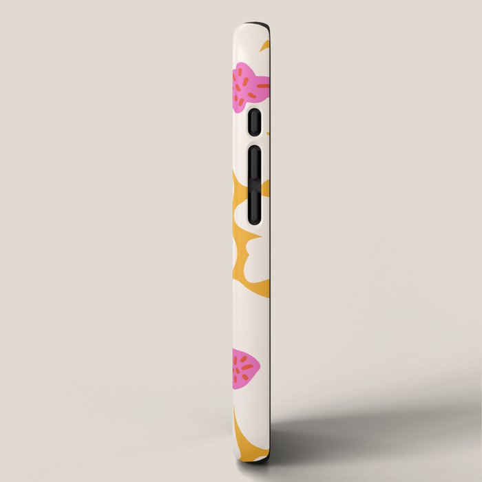 Retro Daisy - Yellow, Pink and White iPhone Case Gallery Image 2