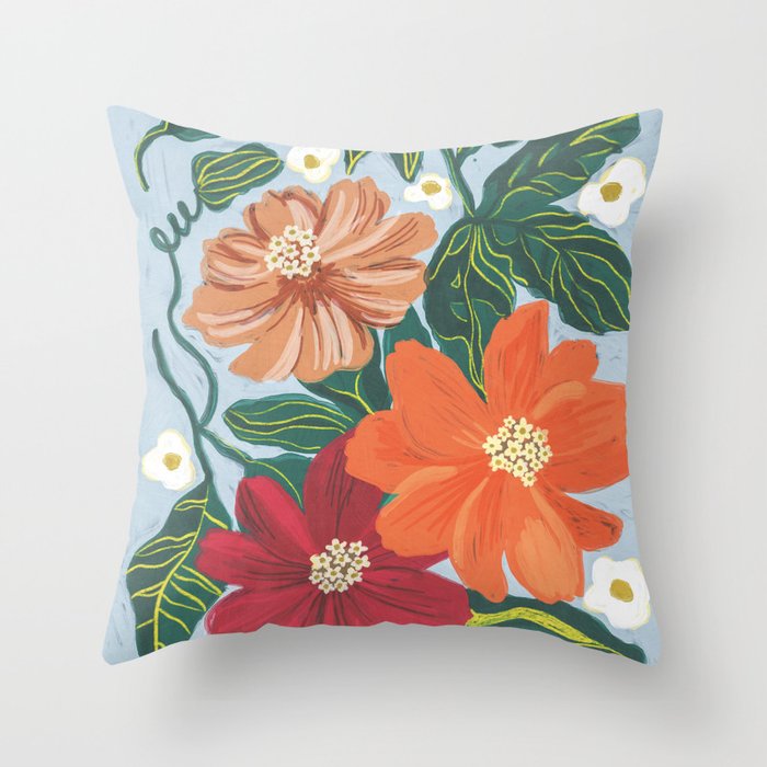 In full bloom Throw Pillow Gallery Image 1