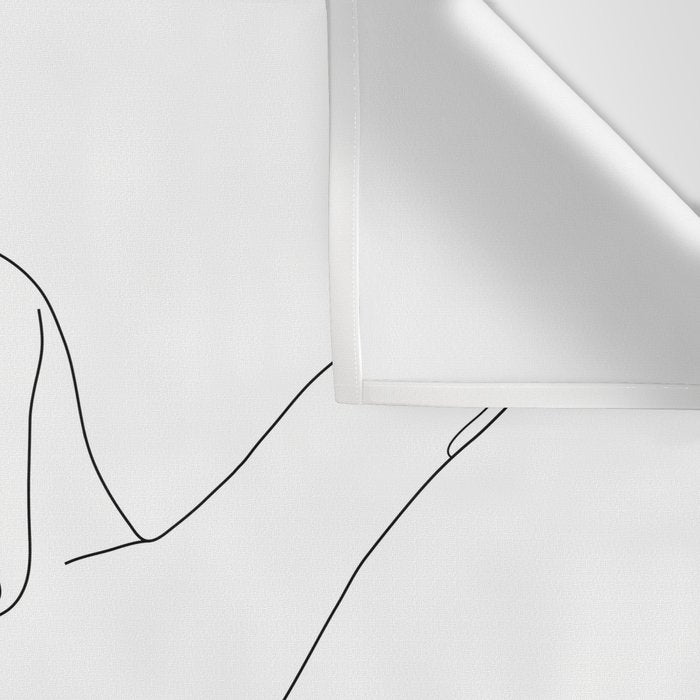 Minimal Line Art Shaka Hand Gesture Wall Tapestry Gallery Image 3